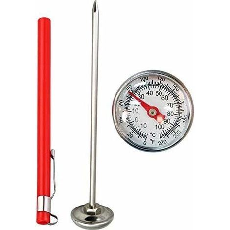 Termómetro de suelo ecológico que mide la temperatura en acero inoxidable para uso alimentario, resistente al agua. (1/5)