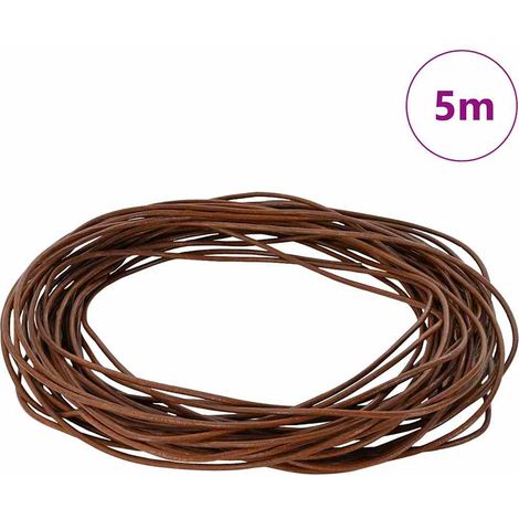 Leather Cord 1 Light Brown Ø1.5 mm x 5 m Leather vidaXL (1/5)