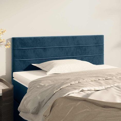 Tête de lit Design industriel - Pour Lit adulte - Bleu foncé 80x5x78/88 cm Velours Chic-692560 (1/5)