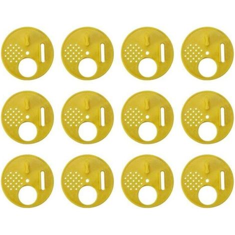 Ulisem12 Pièces Disque 4 Positions en Plastique 6.8cm pour Apiculteur Apiculture Nucléi