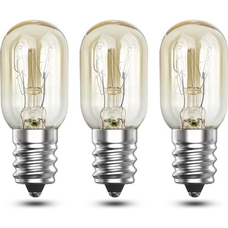 E14 Salzlampenbirne, E14 Ofenbirne 300 Grad dimmbar, E14 Kühlschrankbirne Warmweiß 2700 K für Mikrowelle, Ofen, Salzlampe, Kühlschrank, Nähmaschine, 3er-Pack (1/5)