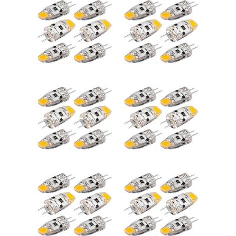 36PCS G4 LED Ampoule 12V Dimmable COB LED G4 Ampoule 1.5W 360 Angle de Faisceau pour Remplacer Lampe Halogène 15W (Blanc Chaud)