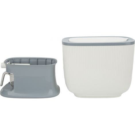 Distributeur de Riz Automatique Grande Capacité avec Coupe, Récipient de Stockage Alimentaire Gris pour Céréales (1/5)