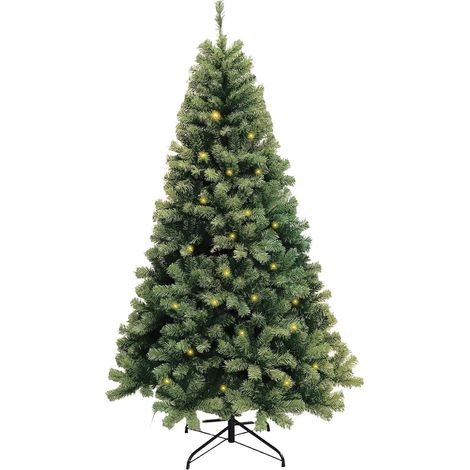 Künstlicher Weihnachtsbaum 213 cm, naturgetreue dichte Zweige, flammhemmendes PVC, stabiler Metallständer, Christbaum für Heim & Laden (1/5)