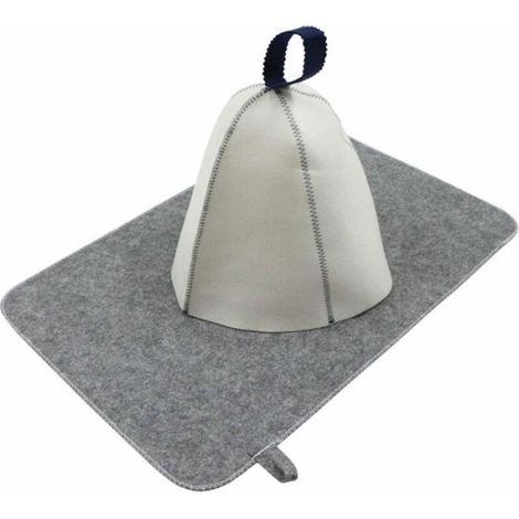 Chapeau de Sauna - - Feutre Naturel - Protection Thermique - Rond - Unisexe (1/5)