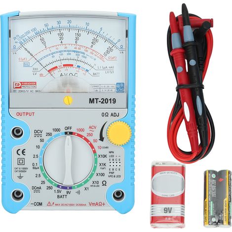Multimètre Pointer Protection Surcharge Boîtier ABS Sensible Haute Précision Testeur Universel pour Batterie (1/5)