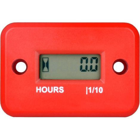 Compteur d’heures inductif numérique étanche IP68, fonctionne sur 2/4 temps divers de ZTR/tondeuse à gazon autoportée tondeuse terrestre tondeuse UTV tracteur dirt bike moto etc(HM006A Rouge) (1/5)