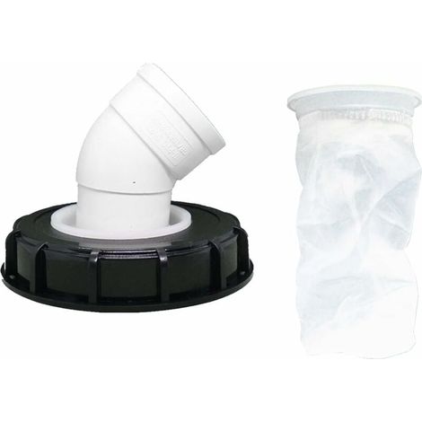 45°Filtre à Couvercle IBC, Filtre à Eau de Pluie en Nylon 163 mm, Lavable avec Couvercle pour réservoir d'eau de Pluie IBC DN 150 (1/5)