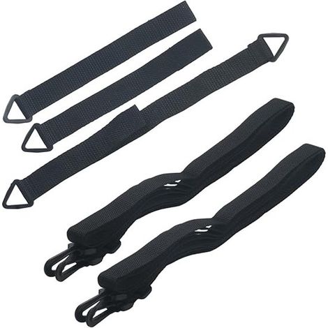 Befestigungsgurte, geeignet für große Sonnenschirme, winddicht und verstellbar, schwarz. (1/5)