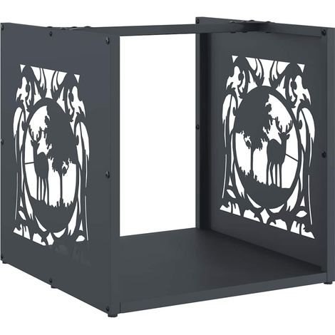 Maison Exclusive - Leñero antracita 40x40x40 cm Acero laminado en