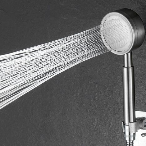 Pommeau Douche Haute Pression en Acier Inoxydable 304 - Douchette Douche Salle de Bain Economie d'Eau Installation Facile - Méthode de Jet en Forme de Taille