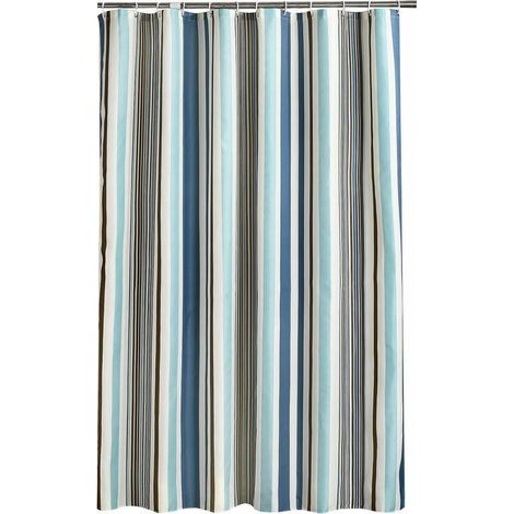 Rideau de douche 200x240 cm (LxH), Rideaux de douche anti-moisissures Doublure en tissu dPolyester doux Rideaux de bain Rideau Beau modèle pour WC de salle de bains (1/4)