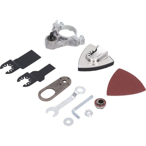 Scie électrique polyvalente pour menuiserie, outil de coupe universel à raccord rapide, adapté à tous travaux de bricolage, bois et matériaux variés. (1/5)