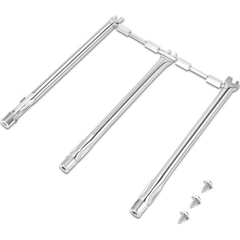 69787 Bruleur de Acier Inoxydable 45,3cm pour Weber Spirit I & II 300 Serie, Spirit E310 S310 E320 S320 E330 S330, Brûleur Barbecue Gaz pour Weber Spirit II//LX 310