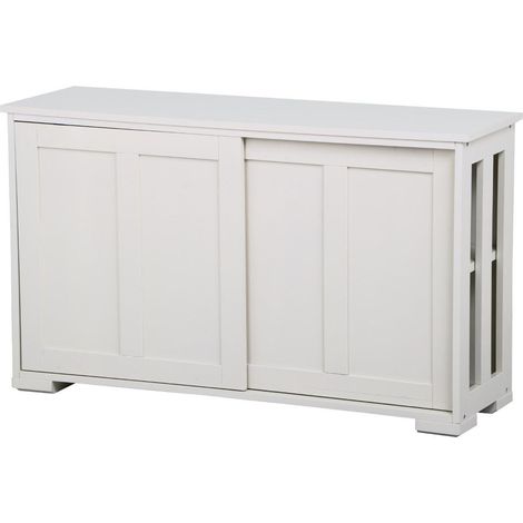 Homevive Aparador Buffet Armario de Salón Aparador Mueble con Puerta Corredera 106 x 33 x 63 cm