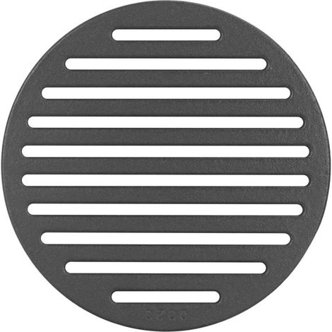 Grille ronde en fonte de carbone, diamètre 20 cm, pour de nombreux poêles et cheminées (1/5)
