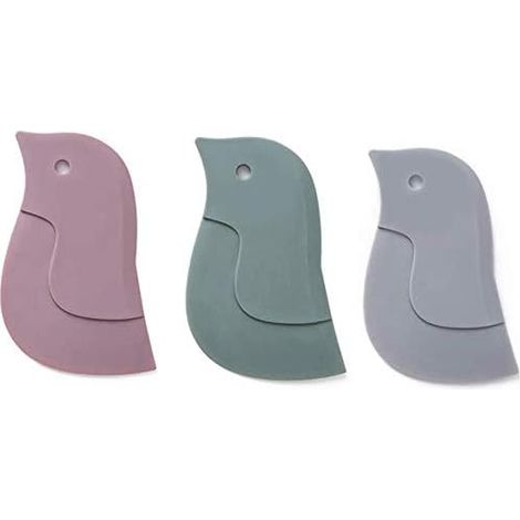Lot de 3 grattoirs en silicone pour cuisine et plaque de Dellolio multifonction facile à utiliser, nettoyage réutilisable, (1/4)
