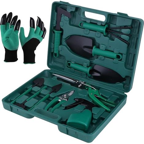 Garden Tool Set Gardening Tools with Carry Case and Gardening Gloves (1/5)