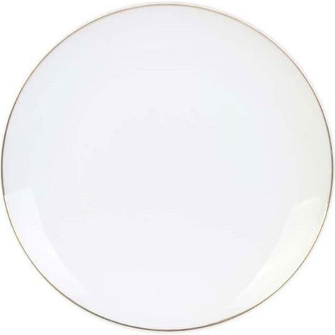 Assiette plate - Home Deco Factory - KA4570 - Porcelaine - Liseré doré - D20,3 cm (1/5)