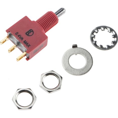 Interrupteur à levier RS PRO, On-Off-On, 1RT, 400 mA @ 20 V c.c. ( Prix pour 1 ) (1/2)