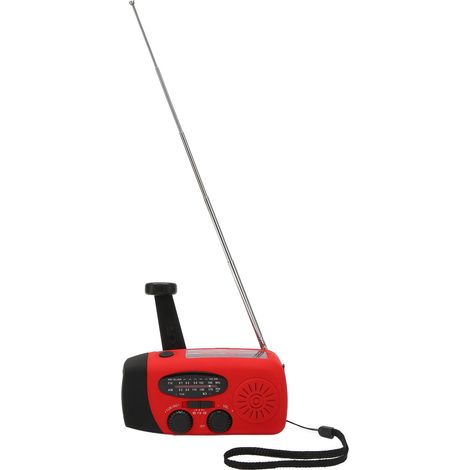 Radio AM/FM à manivelle NOAA avec 3 modes de chargement, batterie externe 1200 mAh, radio météo d'urgence et lampe torche LED pour la randonnée (1/5)