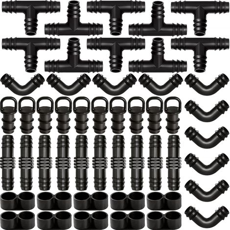 50 Stück Bewässerungsfittings für 16-mm-Schläuche, Verbinder für Bewässerungswasserleitungen, Schlauchverbinder mit Widerhaken für Bewässerungssysteme (1/5)