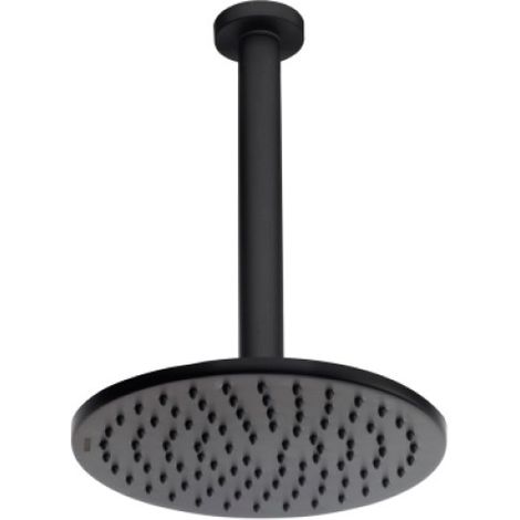Pomme de tête ronde Cosmo avec bras mural vertical noir mat BLACK & WHITE - BOSSINI H30596G073 (1/2)