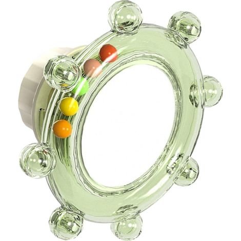 Un giocattolo a specchio rotante e colorato a forma di mulino a vento, per stimolare i sensi dei pappagalli, adatto a uccelli di piccola e media taglia - verde.