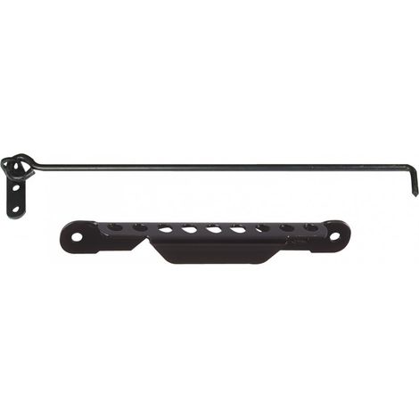 Haken auf Platte und vorlackiertem Stahlgestell, H.70 x B.350 x T.20 mm AFBAT