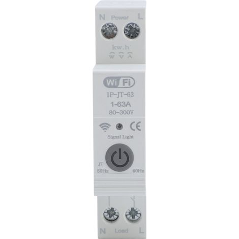 Disjoncteur WiFi intelligent, télécommande sans fil, compteur d'énergie, protection contre les sous-tensions, Type JL 1-63A (1/5)