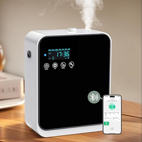 Diffuseur Huiles Essentielles sans Eau, avec APP Intelligente, Grande Capacité de Couvre Convient pour Maisons, Chambres, Bureaux, Spas, Hôtels (1/5)