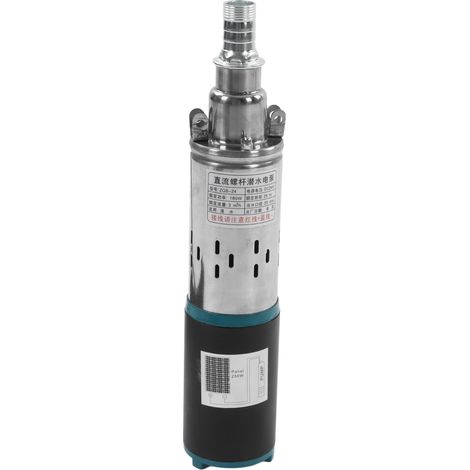 Pompe immergée solaire puits 24V DC moteur cuivre vis 25m hauteur 180W (1/5)