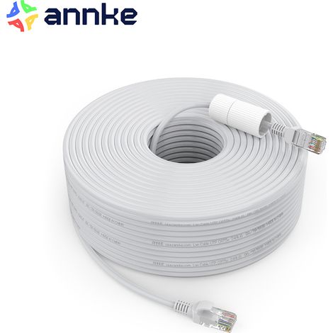 ANNKE Câble Ethernet Cate5 de 30 m pour caméras de surveillance PoE IP extérieur intérieur ordinateur maison bureau vitesse de transmission élevée 100 Mbit/s (1/5)