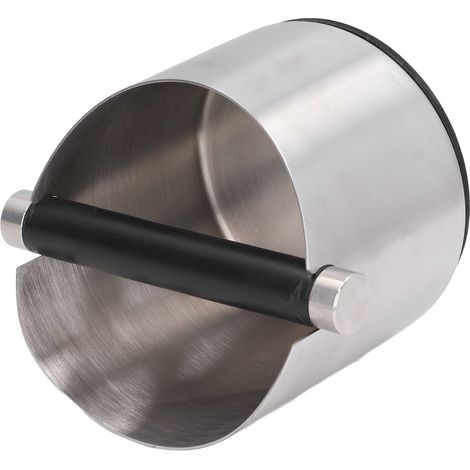 Seau à marc de café en acier inoxydable et caoutchouc, récipient à marc de café pour la maison, les restaurants et les bars, petit (FC-04-1) (1/5)