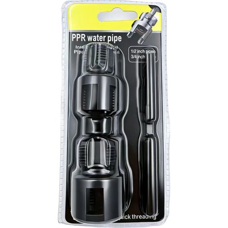 Attrezzo per filettare tubi dell'acqua da 1/2" e 3/4", matrice nera
