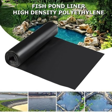 Telo impermeabile per laghetto (nero) 4,5 x 5 m - spessore 0,12 mm - PVC - Membrana impermeabile per laghetti, bacini idrici e acquacoltura (1/4)