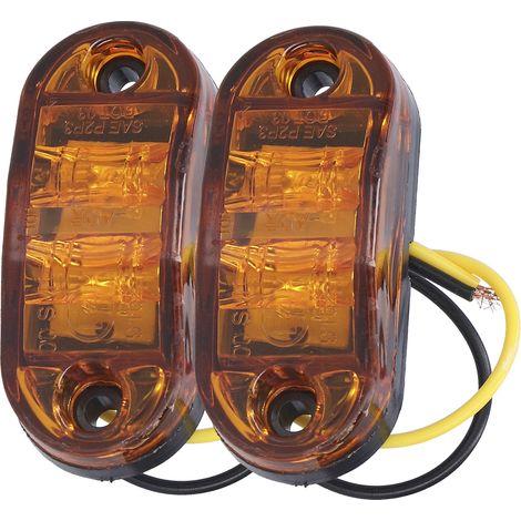 LED 10-30V Ultrahelle Blink-Seitenmarkierungsleuchten für Pkw, Lkw, Anhänger und Wohnmobile, Gelb, Kfz-Signalleuchten (1/5)