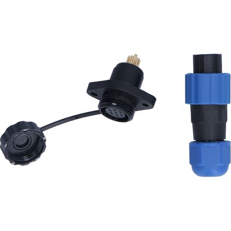 Connecteur étanche IP68 (fiche et prise), montage à bride mâle et femelle, connecteur d'alimentation industriel et aéronautique SP137 broches (250 V 5 A) (1/5)