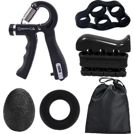 Ensemble de 5 appareils de musculation pour les doigts, les poignets et les avant-bras, idéal pour la salle de sport et le fitness. (1/5)
