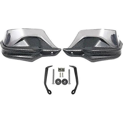 Protège-mains pour motos VOGE 650DS, 650 DS, 500DS, 300DS et 500R : protection pour leviers de frein et d'embrayage, pare-brise inclus – Gris carbone (1/5)