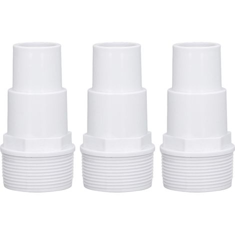 Lot de 3 adaptateurs de tuyau à filetage externe G1-1/2 pour le remplacement des pompes, filtres et skimmers de piscines hors sol