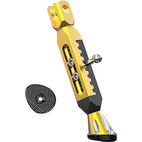 1 Stück verstellbarer CNC-gefräster Motorrad-Seitenständer aus Aluminium – Gold (1/5)
