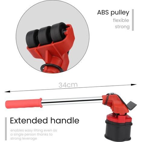 Ensemble élévateur de meubles robuste 14 pièces – Kit de déménagement de meubles sur roulettes – Ensemble élévateur de meubles – Pour meubles lourds, canapé, machine à laver, armoire, réfrigérateur, p (1/4)