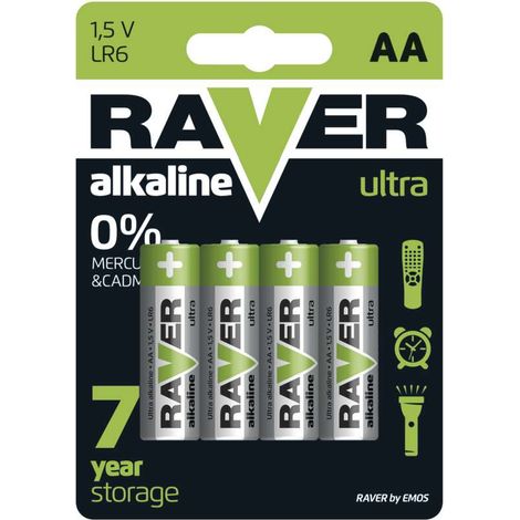 1,5V LR6 AA Raver Alkaline-Batterien, 4er-Set (1/5)
