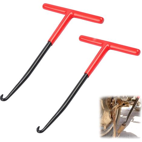 crochet ressort échappement moto voiture, lot de 2 outils démontage ressorts, extracteur ressort compact pour trampoline garage atelier (1/5)