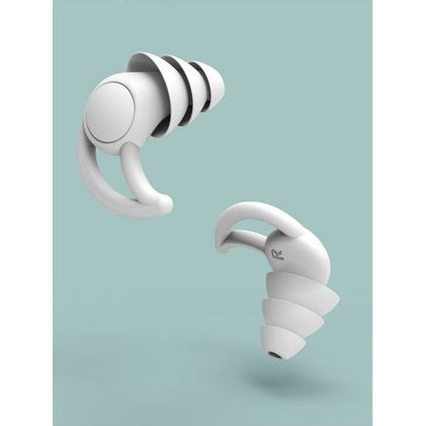 Noise Canceling Sleep Earplugs Waterproof Silicone 33db Noise Canceling Sound Blocking Soft Sleep Earplugs Reusable Earplugs for Sleeping, Snoring (2 Pairs) (1/5)