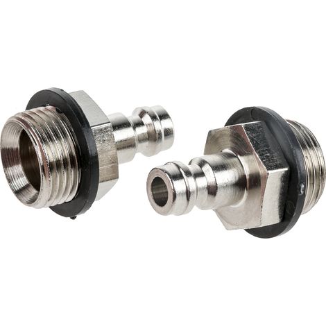 Raccord rapide pneumatique RS PRO, Filetage vers Mâle G 3/8 Mâle 3/8pouces en Laiton ( Prix pour Paquet de 5 )