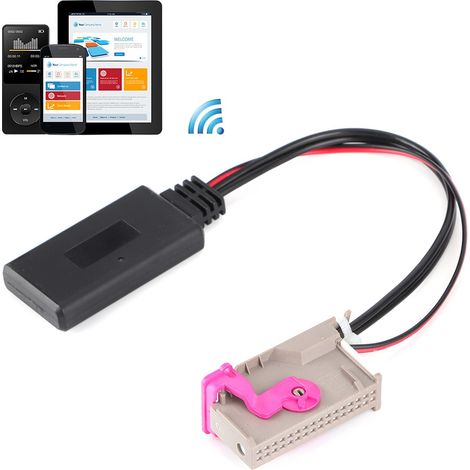 Adaptateur d'entrée audio 32 broches pour module Bluetooth 5.0 de voiture, câble d'entrée compatible avec le système de navigation RNSE des Audi A8, TT, R8, A3 et A4. (1/5)