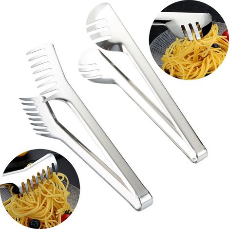 Spaghetti-Servierbesteck – Pastazange und -gabel aus Edelstahl – Für Zuhause, Restaurant, Buffet – 2-teilig (1/5)