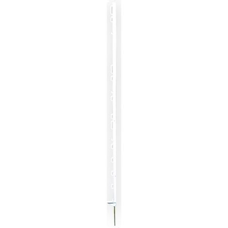 Horizont – Lot de 10 piquets plastiques blancs 136 cm – 11 œillets pour fixation sécurisée – Piquets pour grillage et aménagement paysager